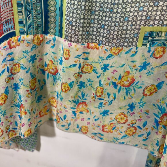 Johnny Was - Flowy Boho Cupra Rayon Trapeze Tunic Top - Semi-Sheer - Picture 5 of 5